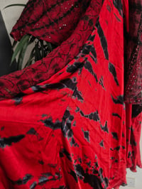 Image 4 of Wanderlust maxi dress Sari tie dye RED