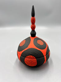 Image 1 of Tall Orange Poppy Jar- Kim Khamo