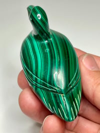 Image 10 of Malachite Duck Carving | #3030