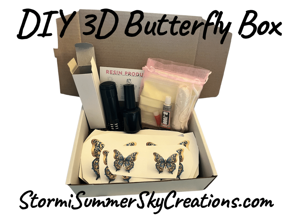 Image of DIY 3D UV Resin Birth Month Butterfly Box