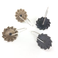Image 2 of Spinning counter gear earrings 