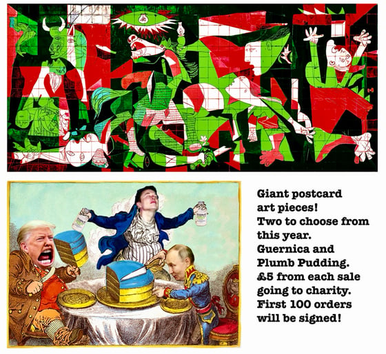 Image of Plumb Pudding / Guernica - Giant Postcard Editions