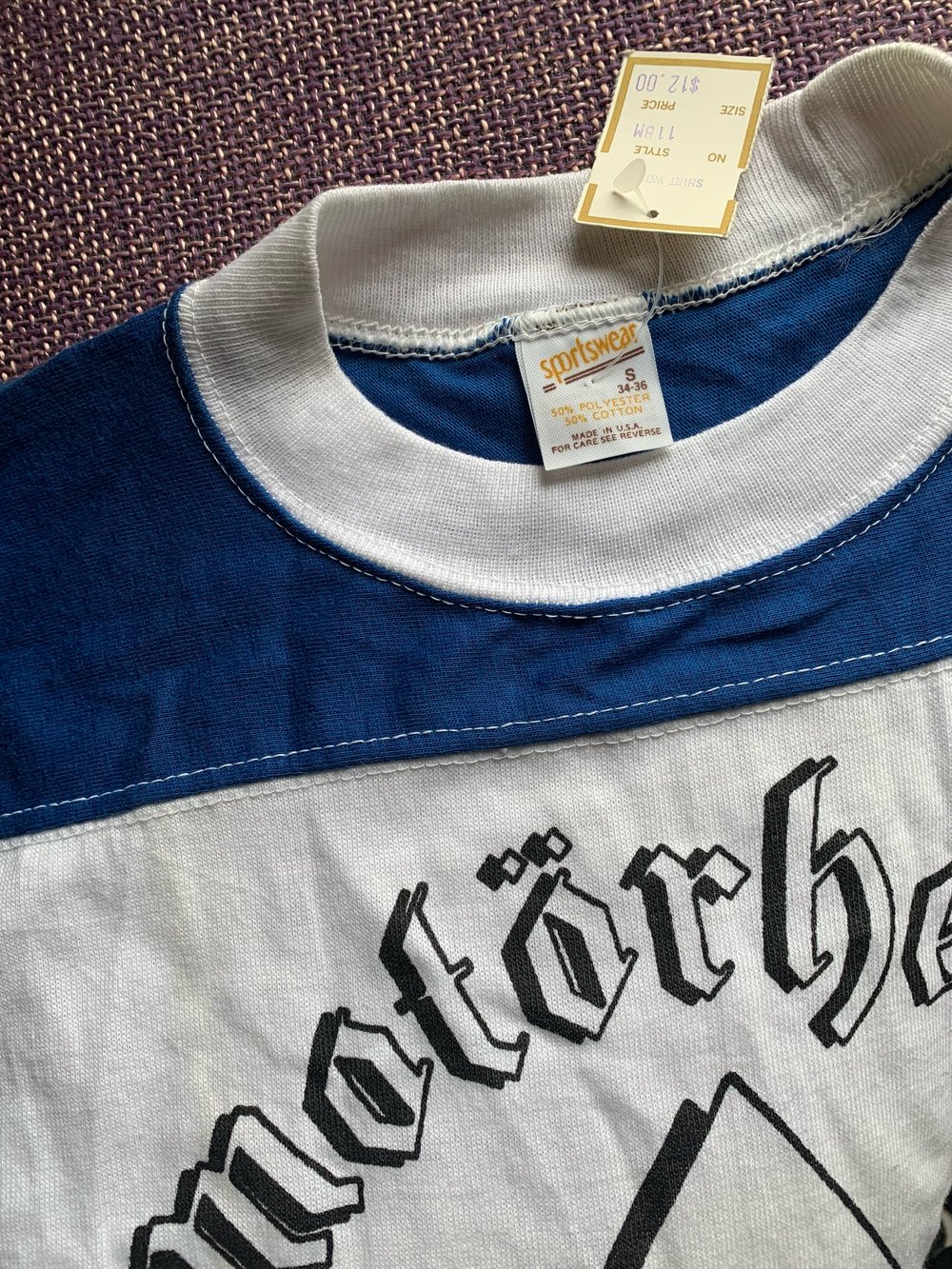 70's Sportswear Men's Small Blue Motörhead MUTHA FUCKER