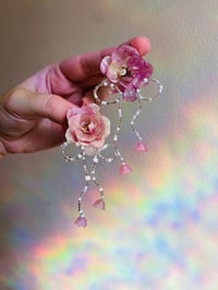 Image 2 of 🎀🌸Coquette Bow Rose Earrings🌸🎀