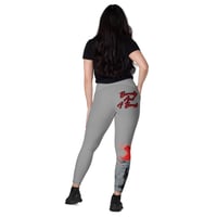 Image 3 of Gray Beauty and A Beast Leggings with pockets