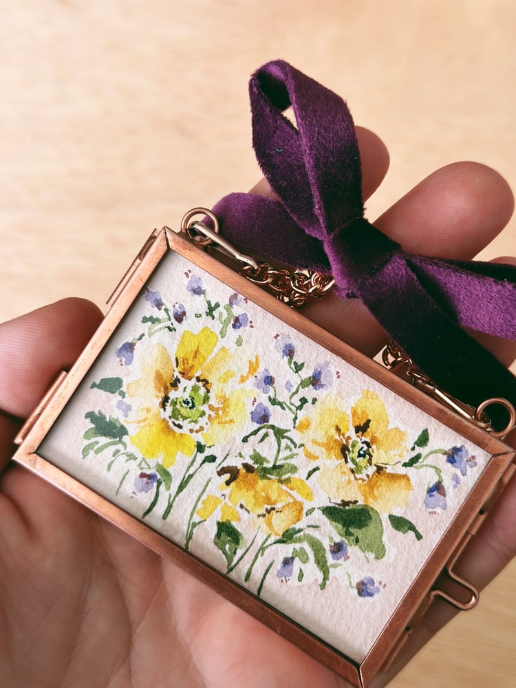 Image of Yellow Poppies - Heirloom Watercolor Ornament