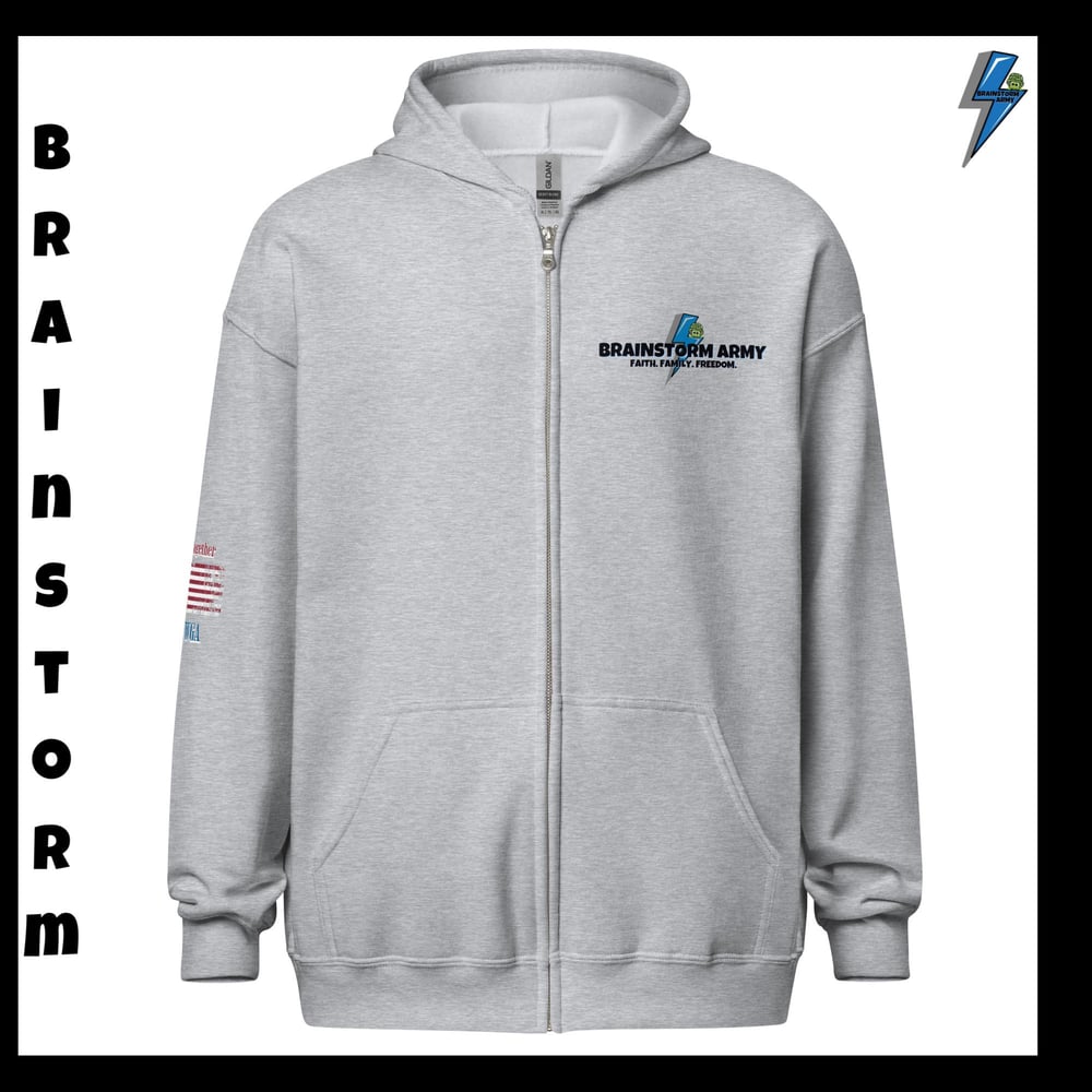 Brainstorm Army zip hoodie