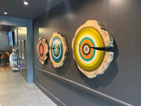 Image 2 of Giant green gold Tree ring painting