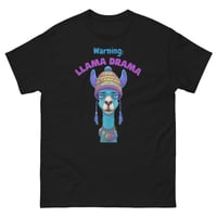 Image 2 of Unisex classic tee, Warning Llama Drama Cute Funny Llama tee