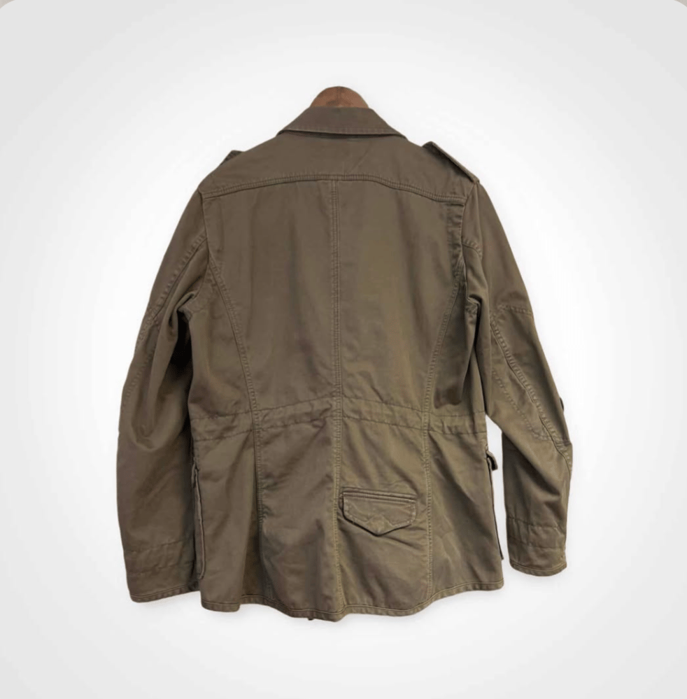 Image of Diesel Blue Panthers Military Collar Olive Green Jacket