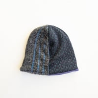 Image 2 of Upcycled Reversible Beanie navy x gray 