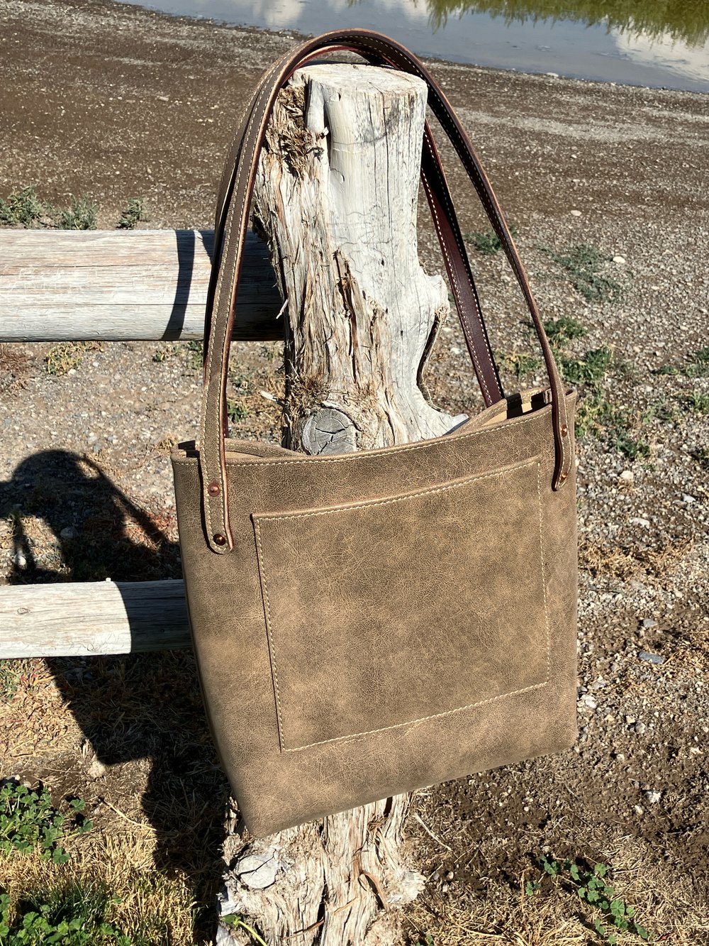 Image of Gold Metallic Tote 