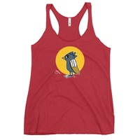 Image 3 of Women's Racerback Bird 3 (Yellow)