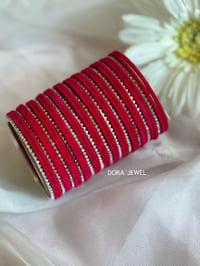 Image 2 of Velvet and stone bangles set 