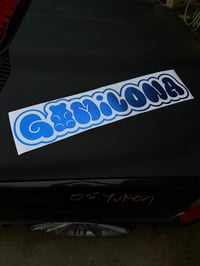 GOMILONA windshield decals (chrome blue) 4x entries