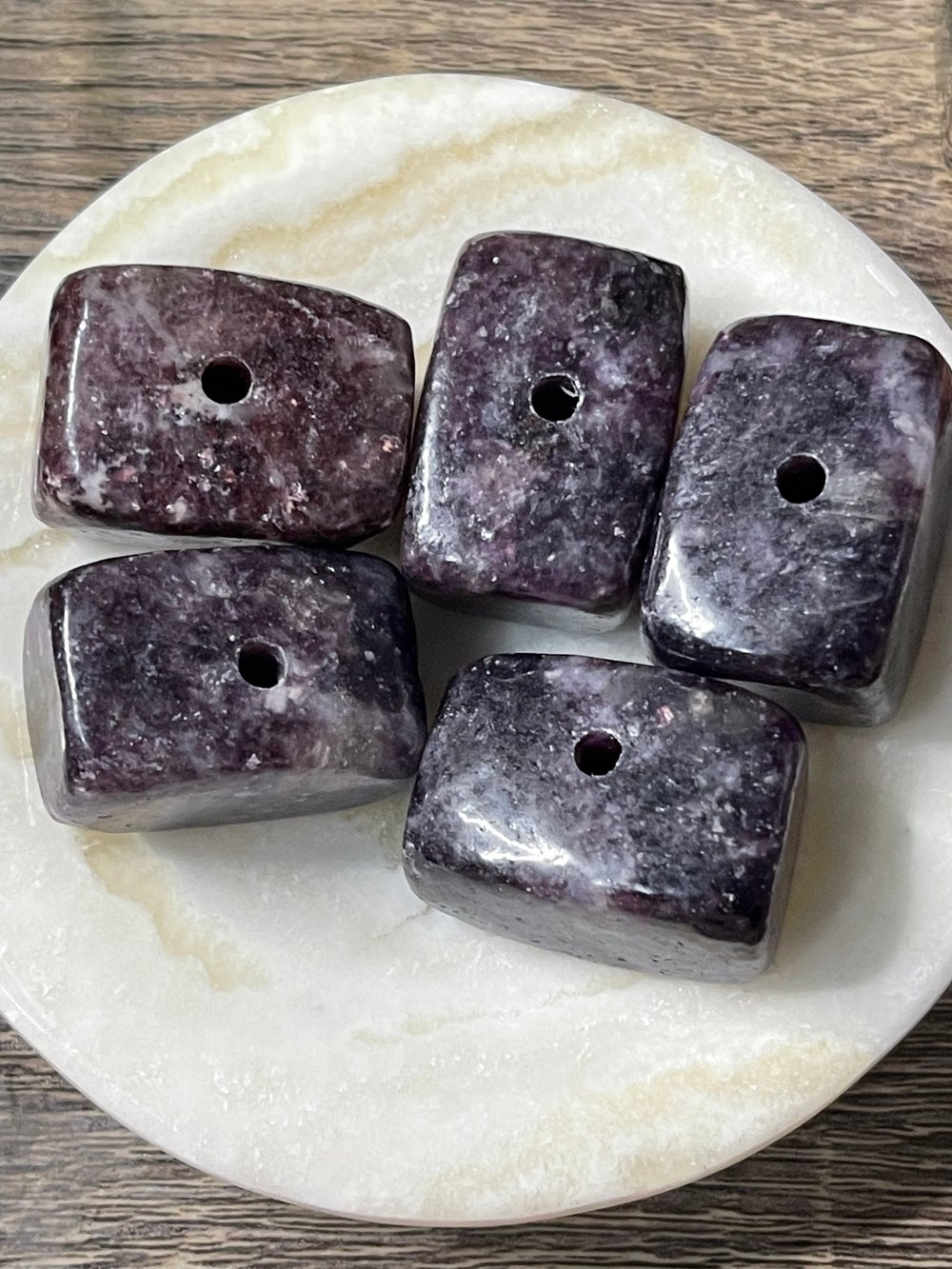 Image of Lepidolite tumble incense holder 