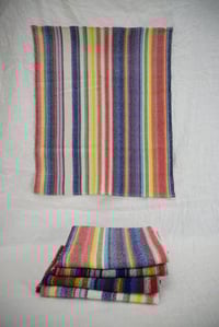 Image 3 of Handwoven Cotton Towel-Rainbow