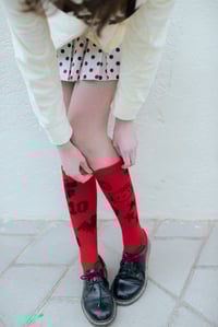 Image 3 of Red High Socks
