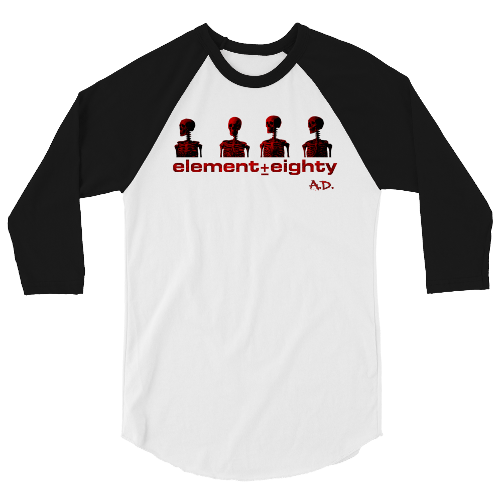 E80 AD Skeleton 3/4 sleeve raglan shirt