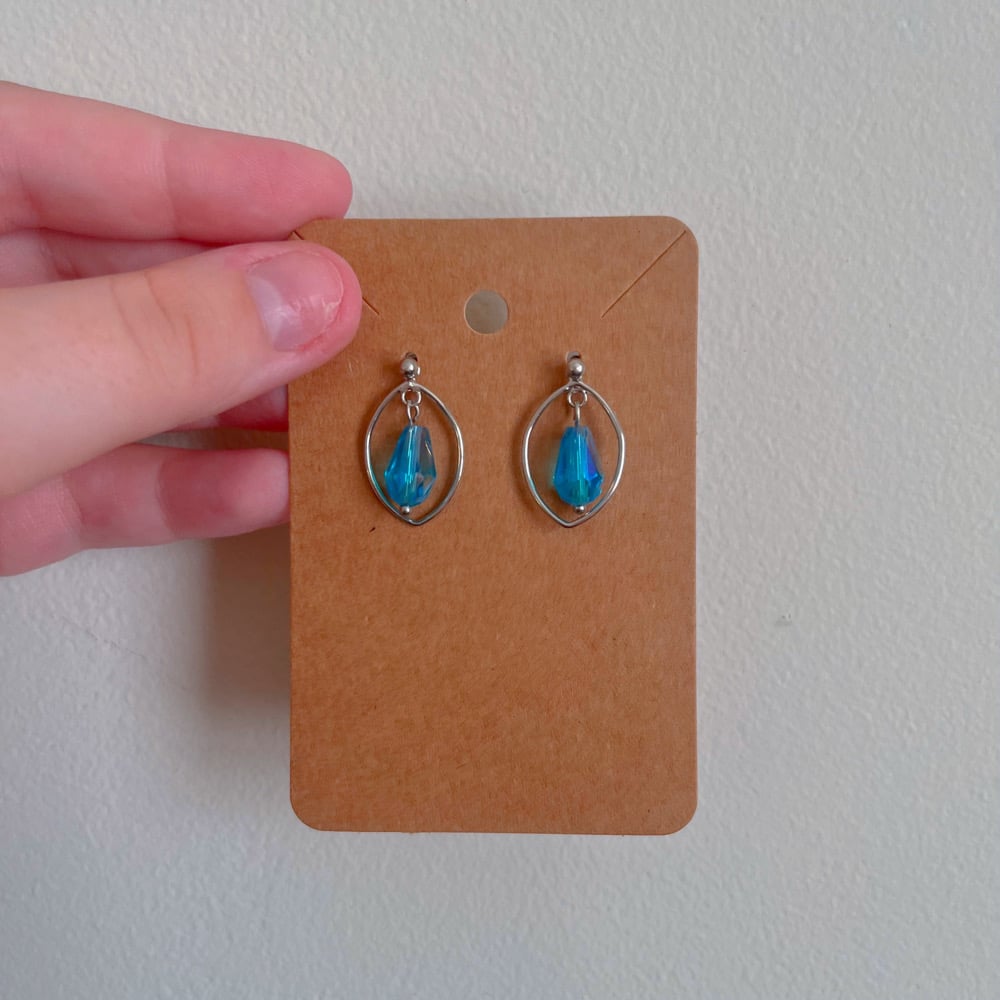 Image of crystal drop earrings