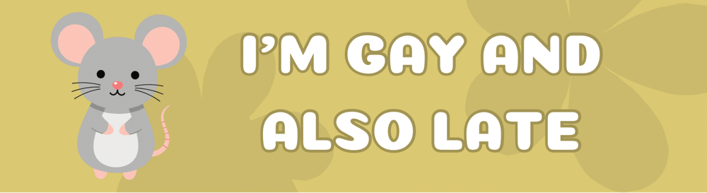 Image of I’m Late Bumper Sticker 10x3