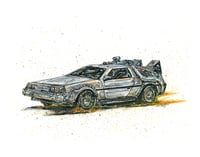 Back To The Future Delorean 11x14 Signed Print