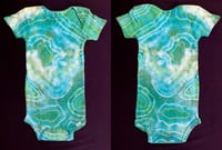 Green and Blue Geode Shortsleeve Onesie