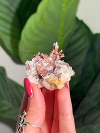 Image 1 of COPPER X MALACHITE STAINED QUARTZ -MOROCCO- N