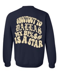 Image 2 of DALLAS STAR CREWNECK (NAVY/CRM)