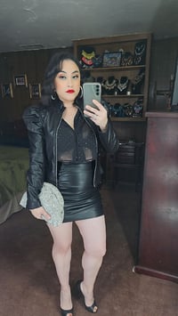 Image 2 of Carina Faux Leather Skirt 