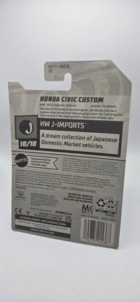 Image 3 of Hot wheels Honda Civic Custom Blue #204 204/250 2022 HW J-Imports Lot of (2)