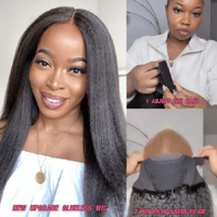 Image 4 of Kinky Straight Glueless Wig 180 