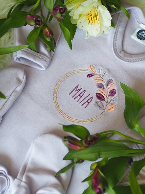 Image of Autumn Dew - Lilac Sleepsuit