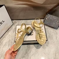 Image 3 of C Heeled Sandals - Gold