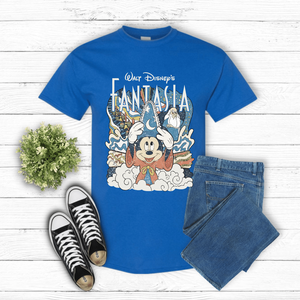 Image of Retro Fantasia Sorcerer Mickey Shirt