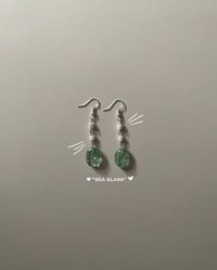 Handmade Bead Earrings - “Sea Glass”