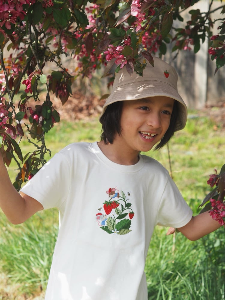 Image of The Strawberry Patch Gnomes - Tee & Short Set Oat