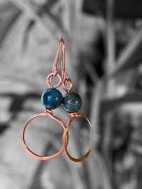 Image 2 of Kyanite Circle Earrings