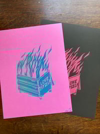 Image 1 of 'Love Thyself' blockprints