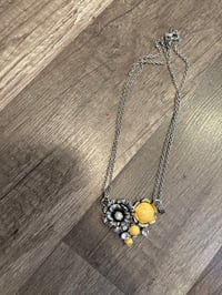 Silver yellow necklace 
