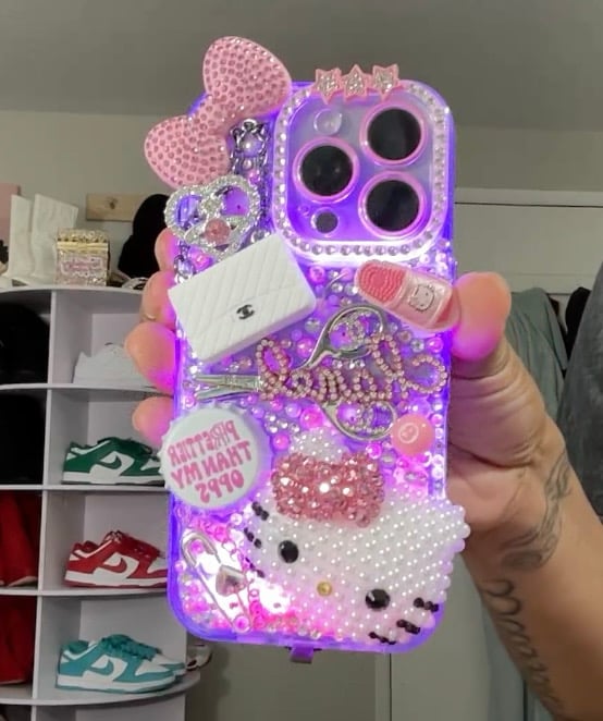 Image of custom junk iPhone/android phones or custom led light phone cases