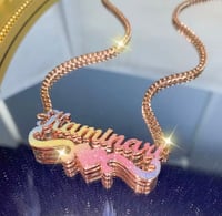 Image 4 of Glitter Custom Name Necklace
