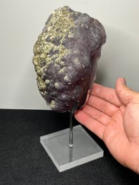 Image 7 of Purple Botryoidal Fluorite With Cubic Pyrite Display Specimen #2662