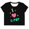 ZEN EXP - “I <3 K-Pop” All-Over Print Crop Tee