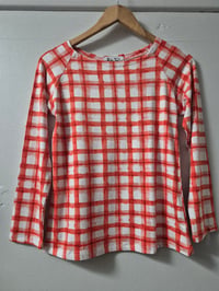 Long sleeve tshirt-red check 