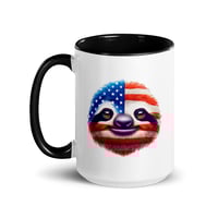 Image 12 of Independence Day Sloth USA Flag Coffee Mug