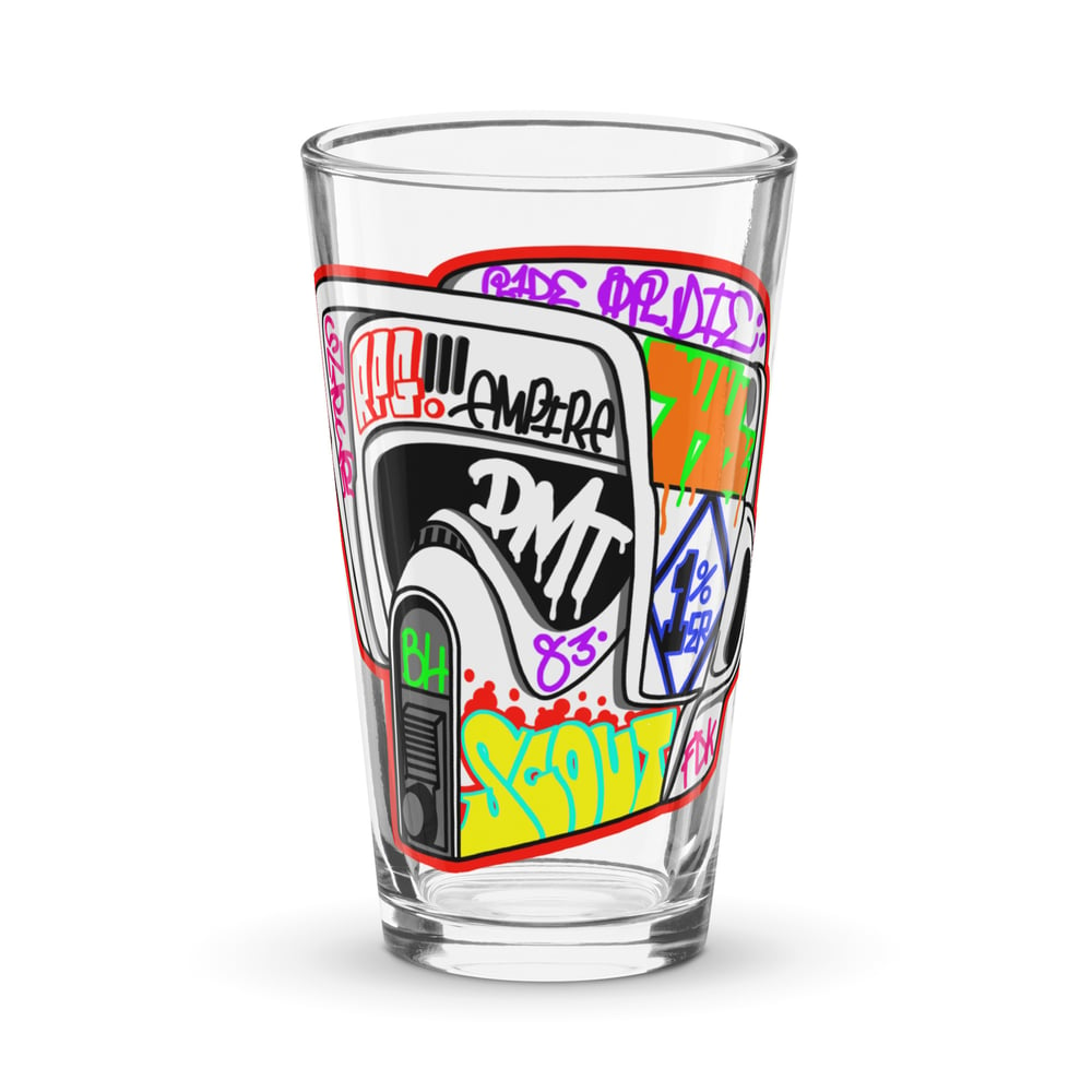 Biker Scout Shaker pint glass