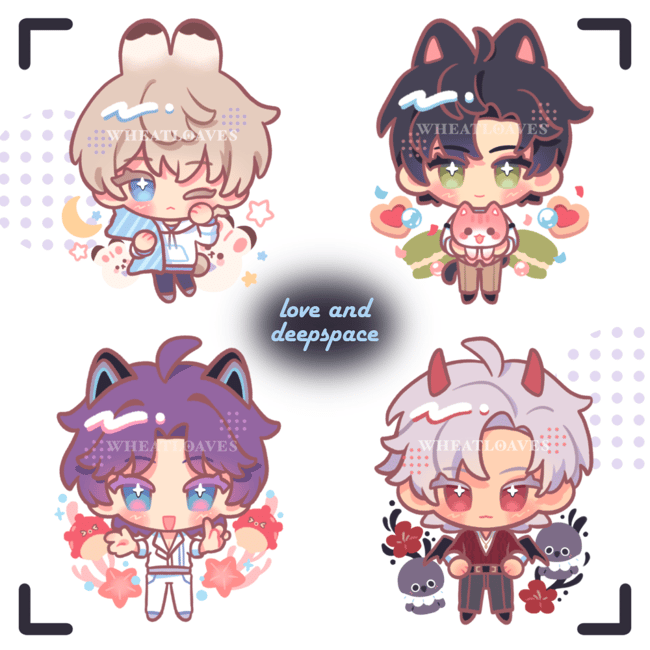 Love And Deepspace Motif Stickers