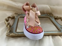 Image 5 of Barbie Toddler Girls Canvas Pearls Shoes 