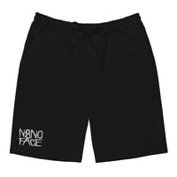 Image 1 of N8NOFACE Stacked Logo Embroidered Men's fleece shorts